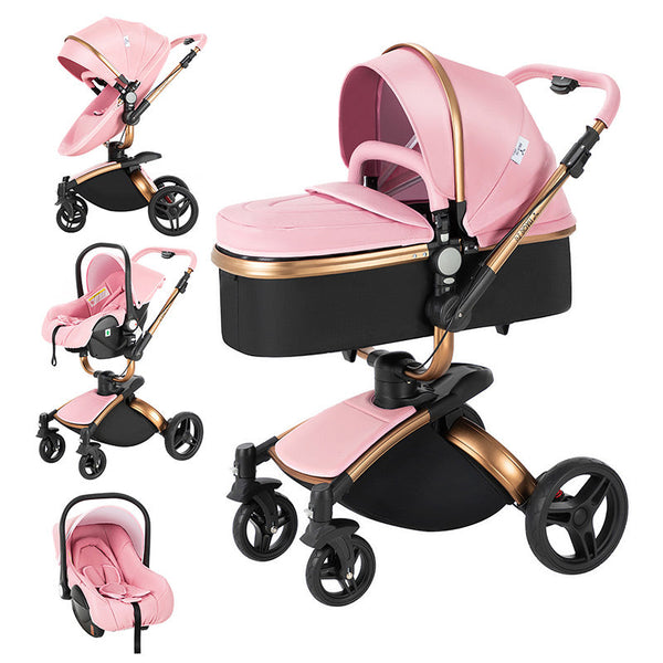 MagicZC® 3 in 1 Luxury Baby Strollers Travel Pram Multifunctional