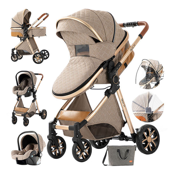 MagicZC® 3 in 1 Travel Luxury Pram Shock-Resistant Pushchair