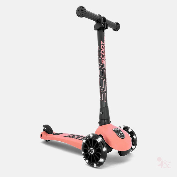 Scoot and Ride Highway Kick 3 LED Scooter - Peach
