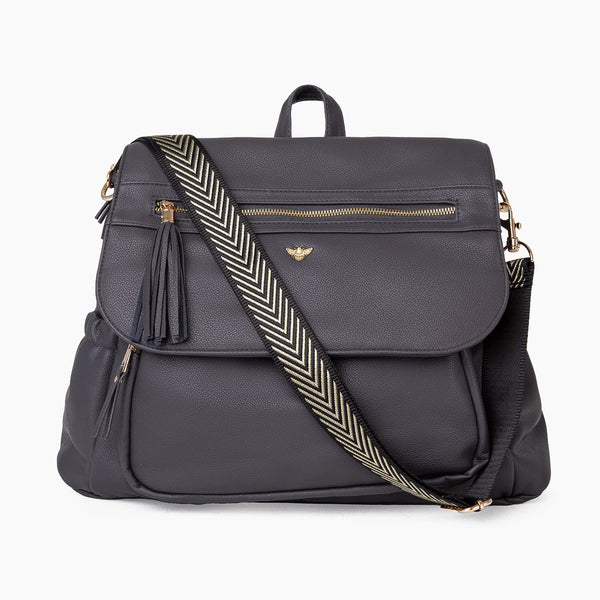 Vegan Leather Lilli Changing Bag™️ - Smoke Grey