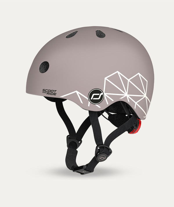 Scoot and Ride Lifestyle Printed Helmet - Brown Lines