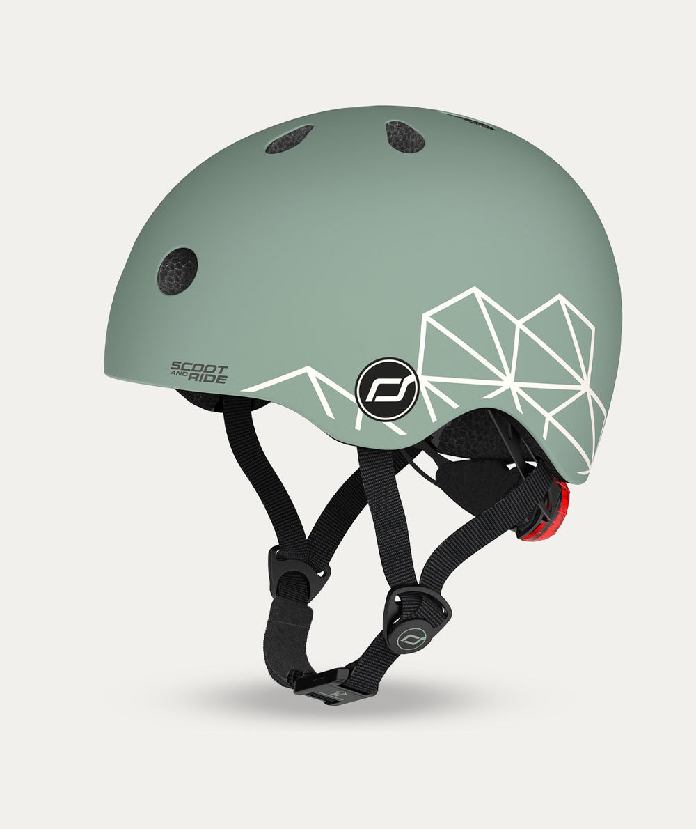 Scoot and Ride Lifestyle Printed Helmet - Green Lines