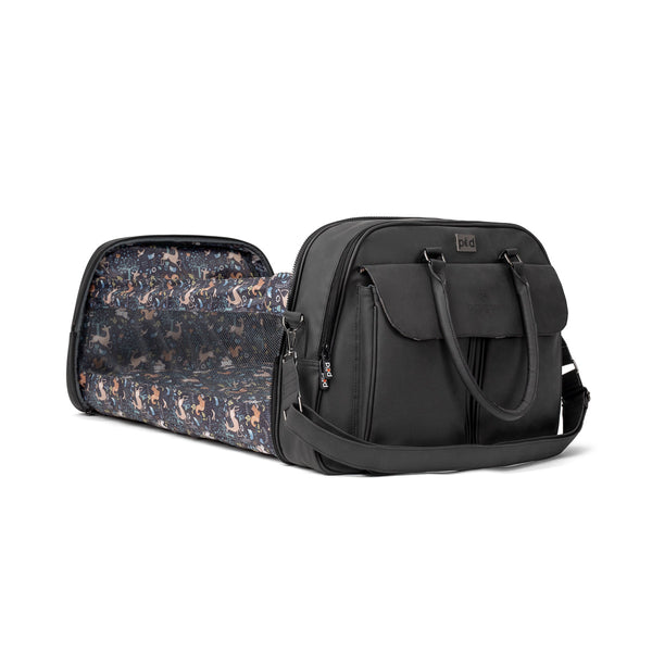 Vegan Baby Travel Crib Changing Bag - Black