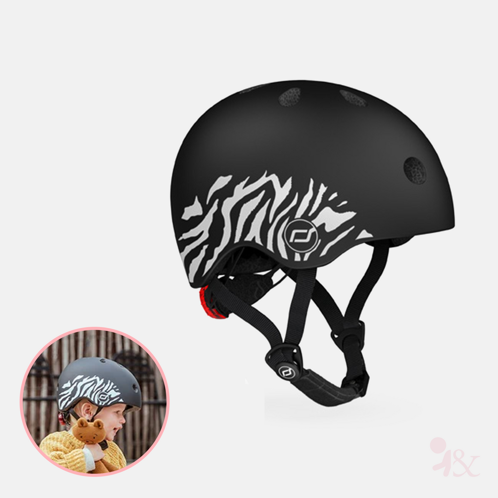 Scoot and Ride Lifestyle Printed Helmet - Zebra