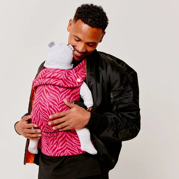 Bizzi Growin Nomad Air Animal Print Baby Carrier - Flaming Zebrano