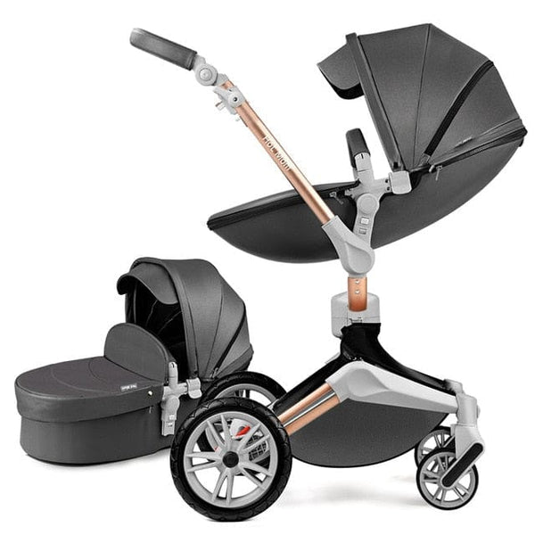 Hot Mom - Cruz F023 - 2 in 1 Baby Stroller - Dark Grey