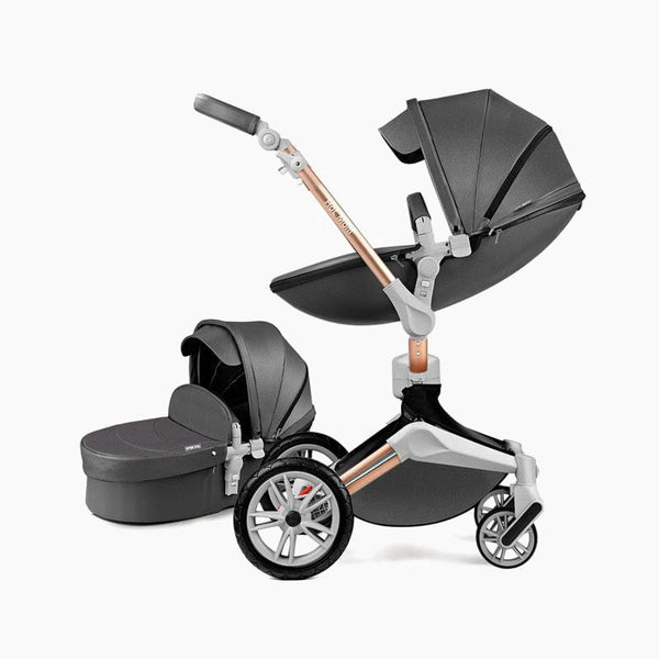 Hot Mom - Cruz F023 - 2 in 1 Baby Stroller - Dark Grey