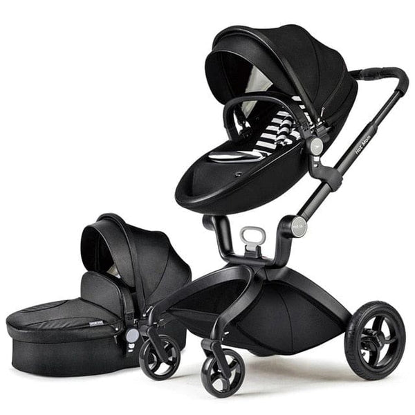 Hot Mom - Elegance F022 - 2 in 1 Baby Stroller - Black