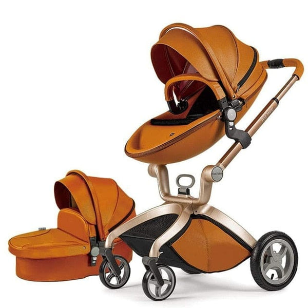 Hot Mom - Elegance F022 - 2 in 1 Baby Stroller - Tan