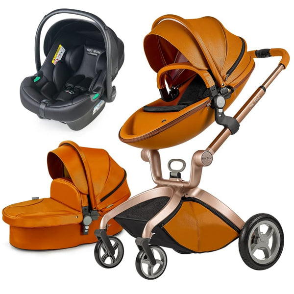 Hot Mom - Elegance F022 - 3 in 1 Travel System - Tan