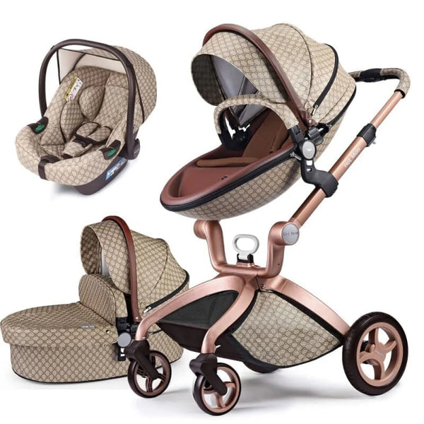 Hot Mom - Elegance F022 - 3 in 1 Travel System - Grid