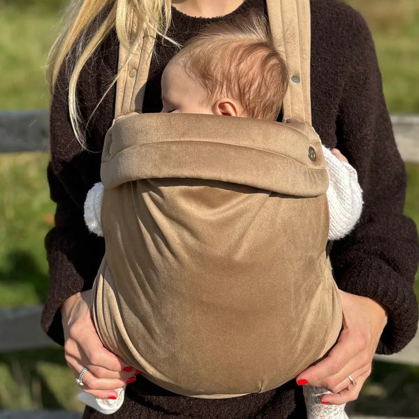 Bizzi Growin Velvet Baby Carrier - Almondine