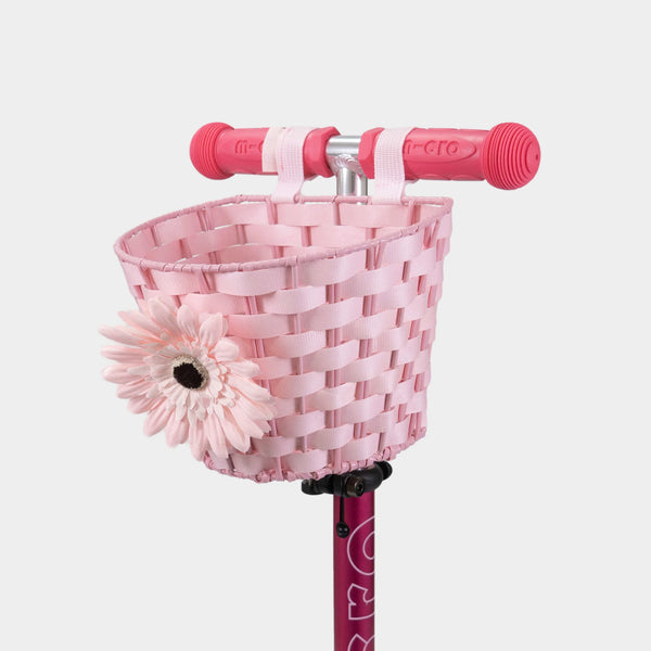 Micro Scooter Flower Basket - Pastel Pink