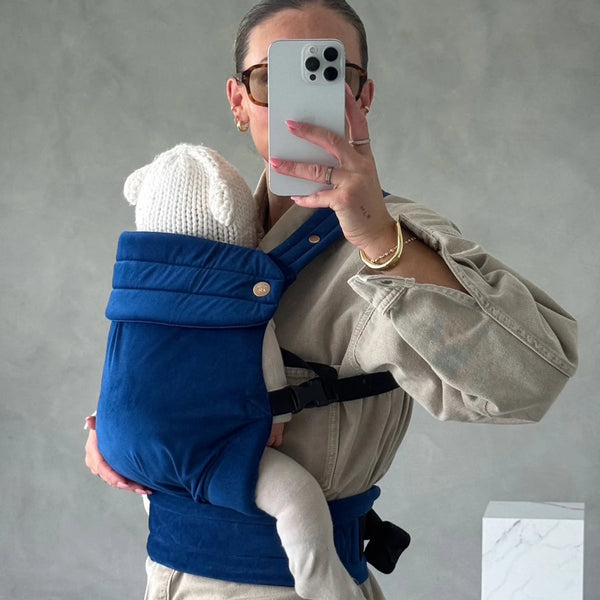Bizzi Growin Velvet Baby Carrier - True Blue